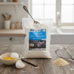 دقيق جوز الهند غير منزوع الزيت 500 غ