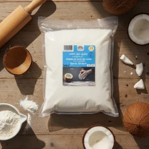 دقيق جوز الهند غير منزوع الزيت 500 غ